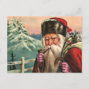 Alpine Santa Postcard