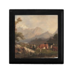 Alpine scene with cattle herders gift box
