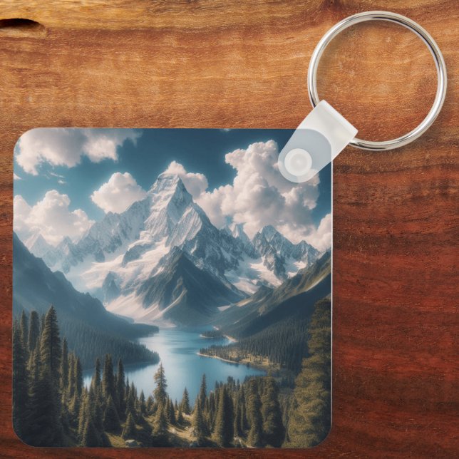 Alpine Serenity Keychain (Back)