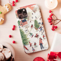 Alpine Ski Lodge Winter Holiday Pattern