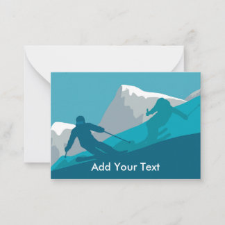 Alpine Skiers Freestyle Skiing Note Card