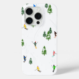 Alpine Skiers Skiing Ski Winter Trees iPhone 15 Pro Case