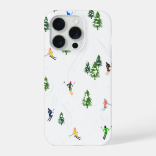 Alpine Skiers Skiing Ski Winter Trees iPhone 15 Pro Case