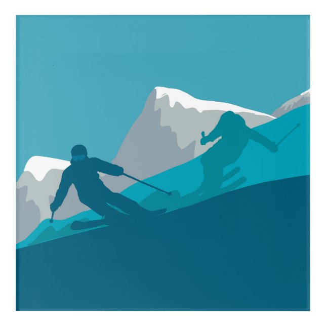 Alpine Skiing  Acrylic Print (Front)