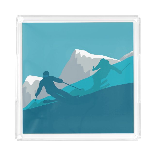  Alpine Skiing   Acrylic Tray (Front)