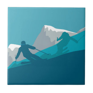  Alpine Skiing   Ceramic Tile