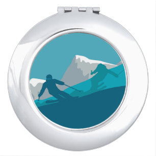 Alpine Skiing Compact Mirror