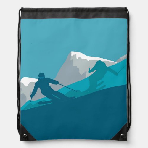 Alpine Skiing   Drawstring Bag