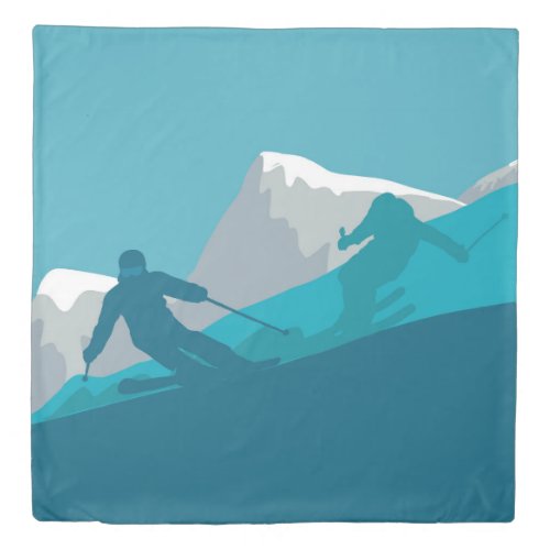 Alpine Skiing   Duvet Cover