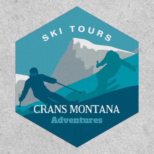  Alpine Skiing Montana Adventures Personalized   Patch