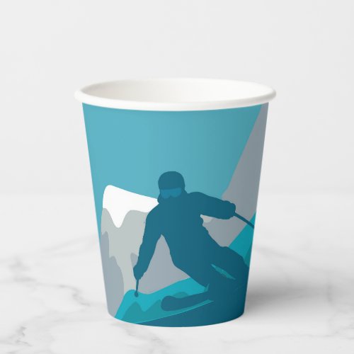 Alpine Skiing   Paper Cups