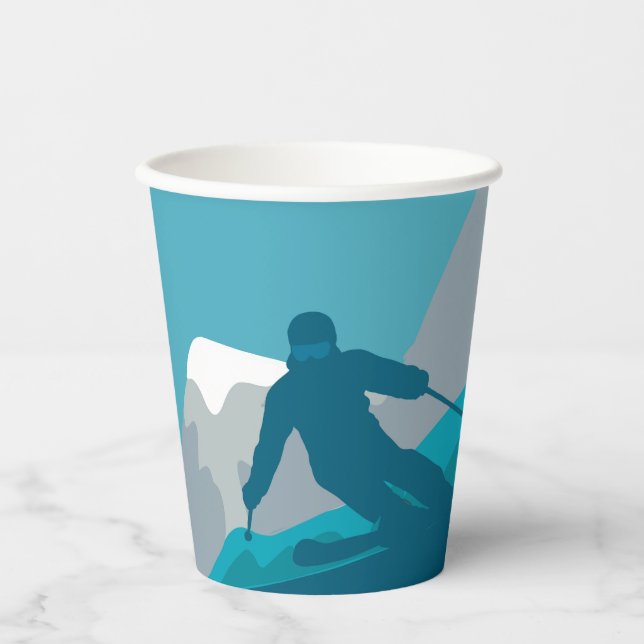 Alpine Skiing   Paper Cups (Front)