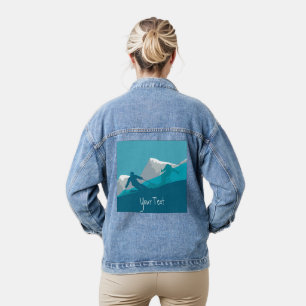 Alpine Skiing  Personalized Denim Jacket
