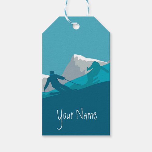 Alpine Skiing  Personalized Gift Tags