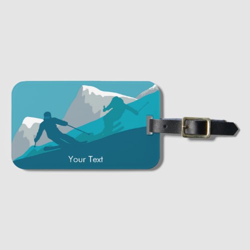 Alpine Skiing Personalized  Luggage Tag