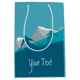 Alpine Skiing Personalized Medium Gift Bag