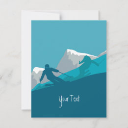 Alpine Skiing Personalized RSVP Card