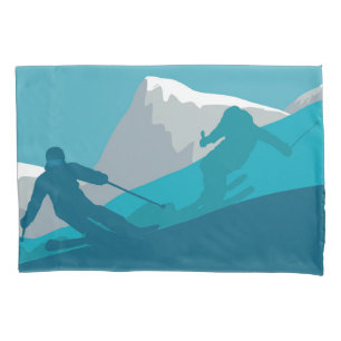Alpine Skiing Pillow Case