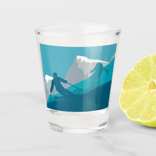 Alpine Skiing Shot Glass