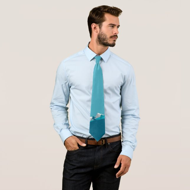 Alpine Skiing - Skiers on the Snowy Mountain Neck Tie (In Situ)