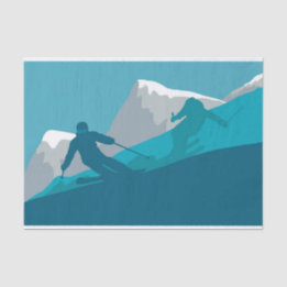 Alpine Skiing Tissue Paper