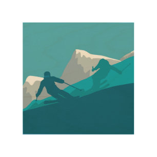 Alpine Skiing Wood Wall Art