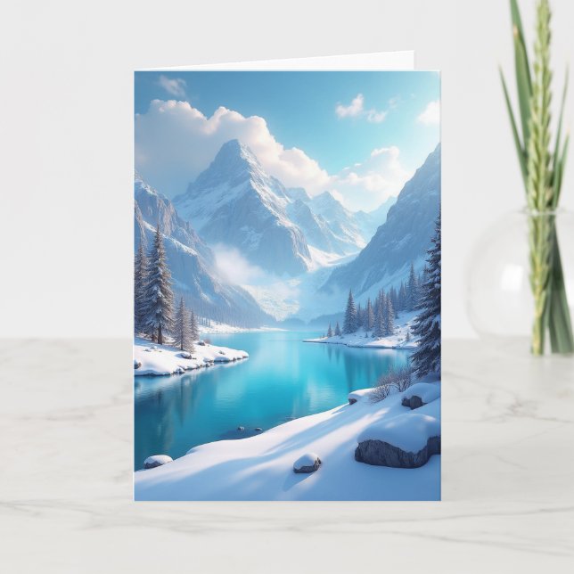 Alpine Snow Christmas Card (Front)