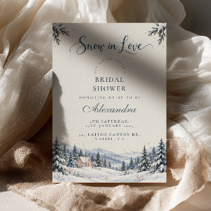 Alpine Snow in Love Bridal Shower Invitation