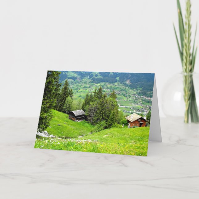 Alpine summer in Switzerland Holiday Card (Front)