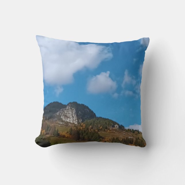 Alpine Summer - Wild Nature from Romania Throw Pillow (Front)