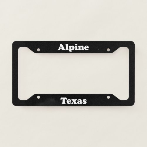 Alpine TX _ LPF License Plate Frame