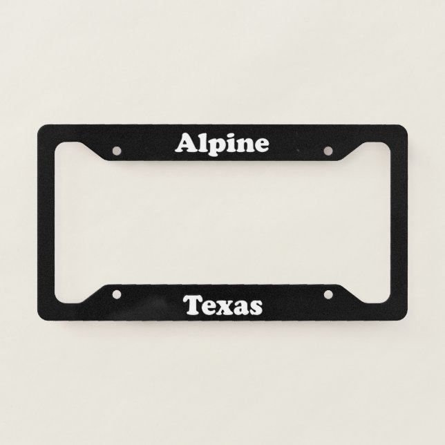 Alpine TX - LPF License Plate Frame (Front)