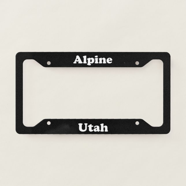 Alpine UT - LPF License Plate Frame (Front)