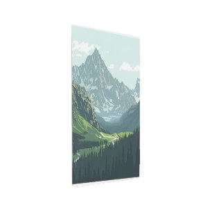 Alpine Valley Poster – Tranquil Mountain View
