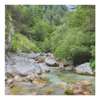 Alpine Valley Stream – Turquoise Mountain River Ca Faux Canvas Print