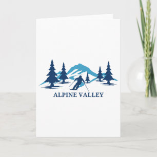 Alpine Valley Wisconsin Ski Resort Skiing Skier  Card