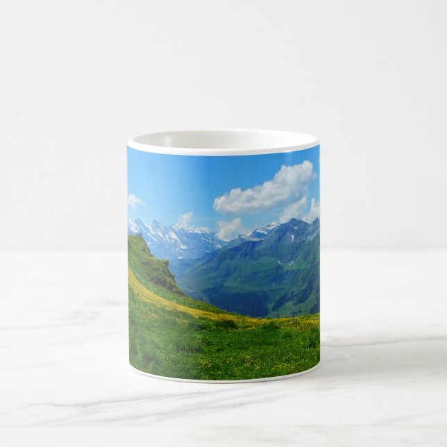 Alpine view in Switzerland Coffee Mug (Center)
