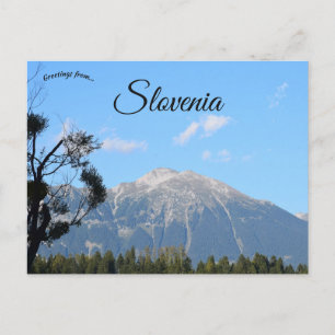 Alpine View of Bled Lake Region in Slovenia Postcard