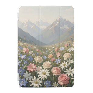 Alpine Wildflower Meadow Mountain Landscape Scene iPad Mini Cover