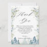 Alpine Winter Wonderland Baby Shower Birthday  Thank You Card