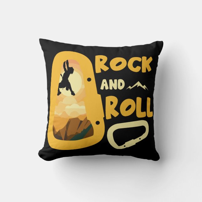 Alpinism Mountaineering High On Life Throw Pillow (Front)