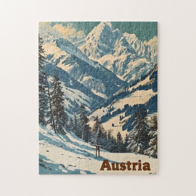 Alps Austria Vintage Jigsaw Puzzle (Vertical)