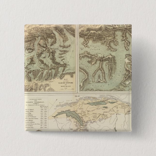 Alps glacier systems pinback button (Front)