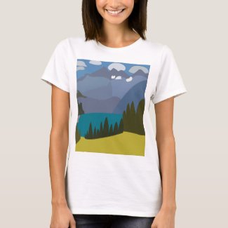 Alps Mountain Lake Hiking T-Shirt