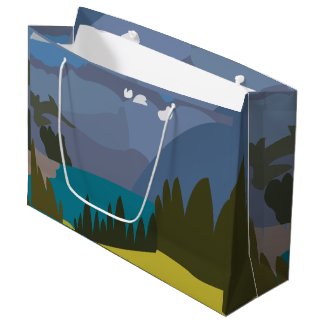 Alps Mountain Lake  Large Gift Bag