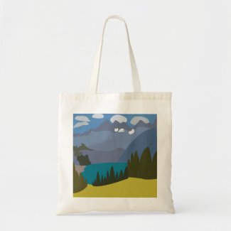 Alps Mountain Lake  Tote Bag