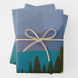 Alps Mountain Lake Wrapping Paper Sheets