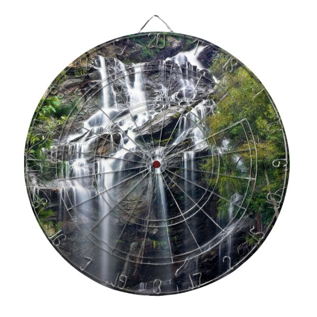 Alps Mountain Top Waterfall Dart Board (Front)