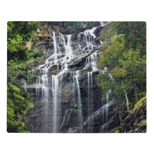 Alps Mountain Top Waterfall Jigsaw Puzzle (Puzzle Horizontal)