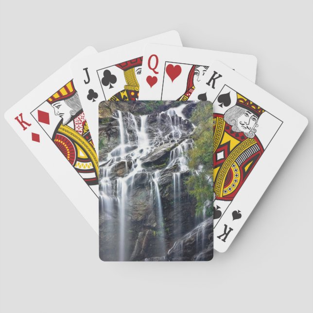 Alps Mountain Top Waterfall Poker Cards (Back)